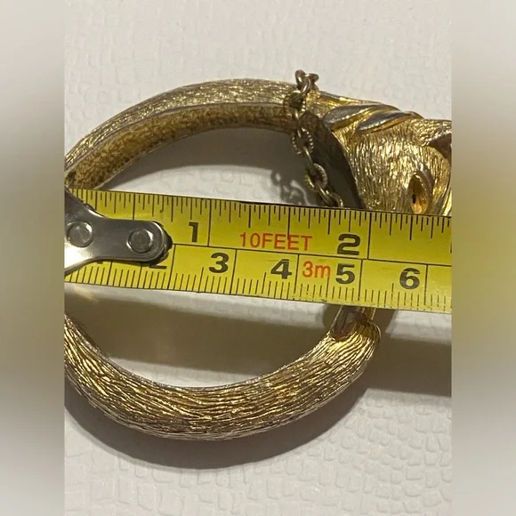 🐴 Vintage Equestrian Horse Bangle Bracelet #9275 - Picture 8 of 9